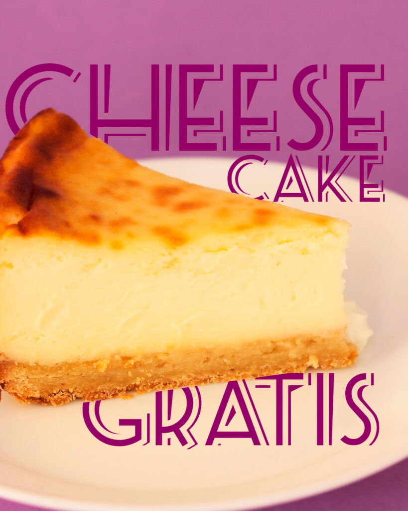 Postre casero gratis en Valencia.